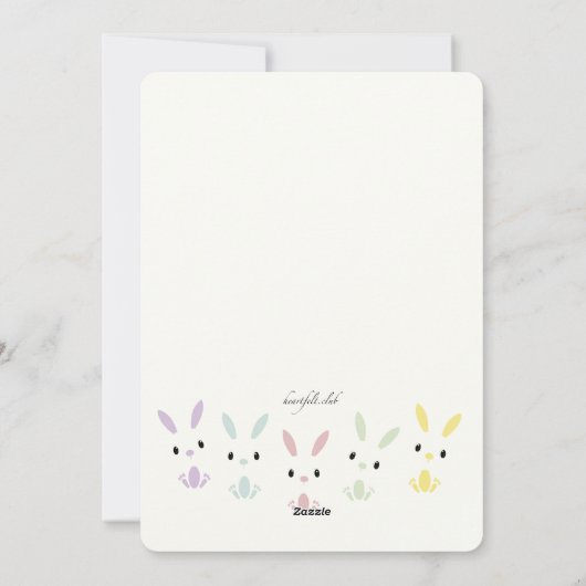 イースター旗の写真の誕生の発表 シーズンカード (裏面)