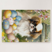 イースター日本のエッグの付いたあご ジグソーパズル (横)