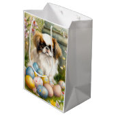 イースター日本のエッグの付いたあご ミディアムペーパーバッグ (裏面アングル)