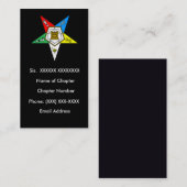 イースター星の名刺の黒のOES順序 名刺 (正面/裏面)