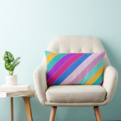 イースター春ストライプ ランバークッション (椅子)