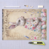 イースター春バニーティッシュペーパー 薄葉紙 (クラフト)