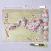 イースター春バニーティッシュペーパー 薄葉紙 (クラフト)
