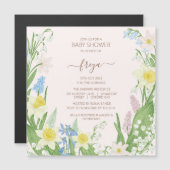 イースター春ベビーシャワー磁気招待状 (正面/裏面)