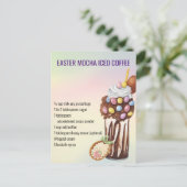 イースター春モチャコーヒードリンクレシピ ポストカード (スタンド正面)