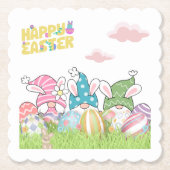 イースター春格言とイースターエッグコースター ペーパーコースター (正面)