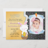 イースター春誕生日パーティフォト招待状 招待状 (正面)