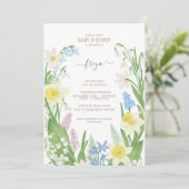 イースター春開花フローラベビーシャワー 招待状 (スタンド正面)