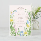 イースター春開花フローラベビーシャワー 招待状 (スタンド正面)