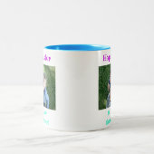 イースター最高のグランパEver Grandkidsの写真 ツートーンマグカップ (中央)