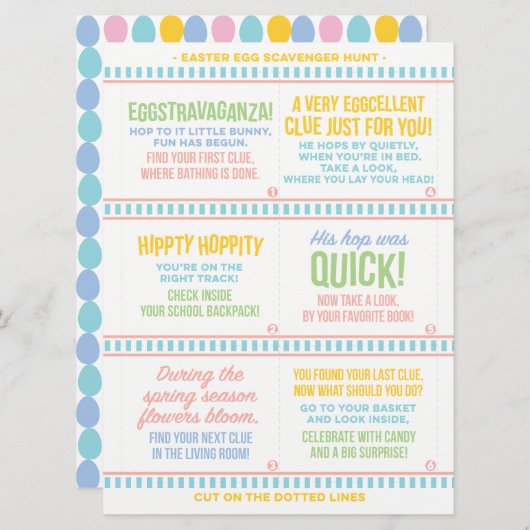 イースター朝のゴミ集め競争 シーズンカード (正面/裏面)