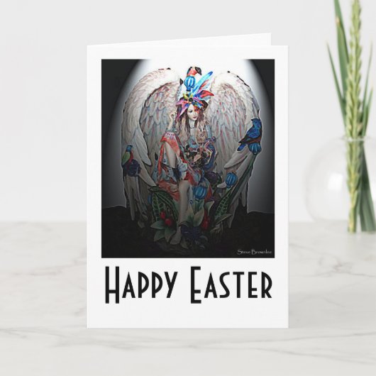 イースター朝の天使の挨拶状 シーズンカード (正面)