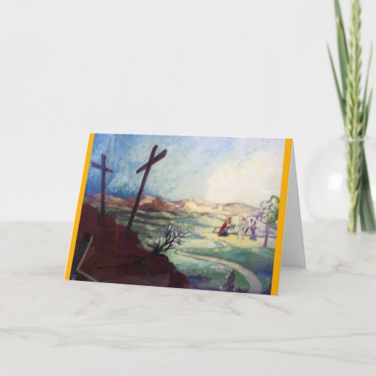 イースター朝の挨拶状 シーズンカード (正面)