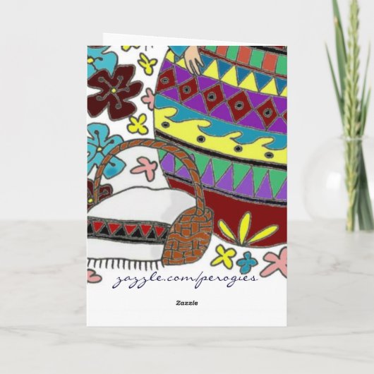 イースター朝のPysankaのウクライナの民芸 シーズンカード (裏面)