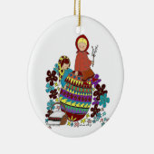 イースター朝のPysankaのウクライナの民芸 セラミックオーナメント (右)