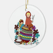 イースター朝のPysankaのウクライナの民芸 セラミックオーナメント (左)