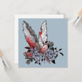 イースター来のバニー・ホラー カード (正面/裏面インサイチュ)