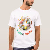 イースター来ズ – かわいいベビーウサギ Tシャツ (正面)
