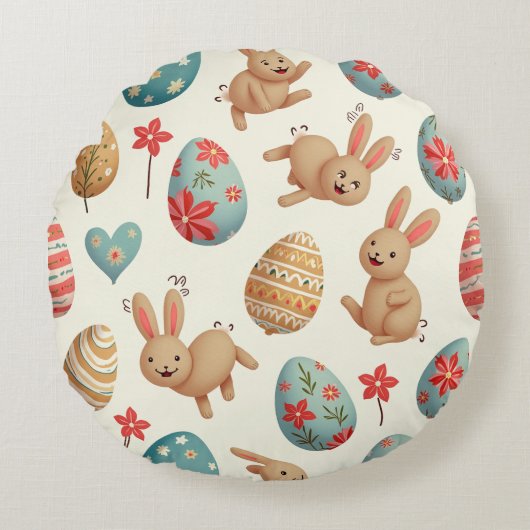 イースター枕クッション ラウンドクッション (正面)