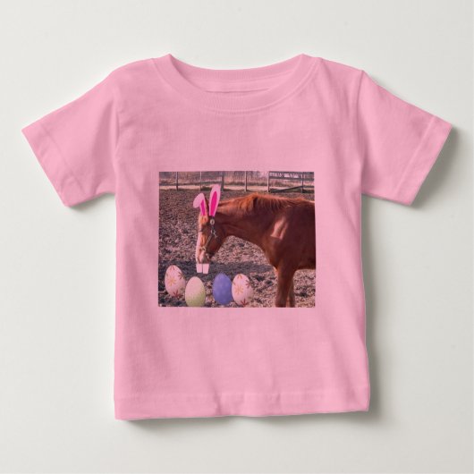 イースター栗の馬 ベビーTシャツ (正面)