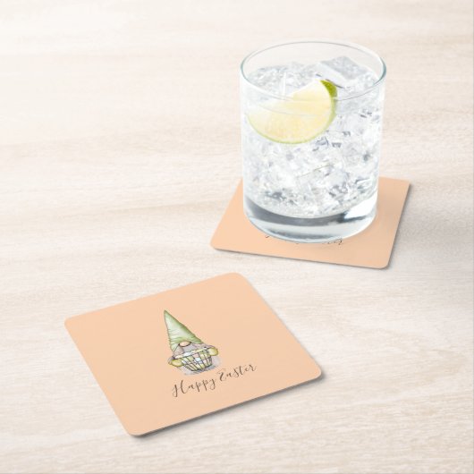 イースター格言と卵 スクエアペーパーコースター (インサイチュ)