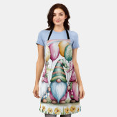 イースター格言の水彩の誕生日パーティギフト エプロン (着用した状態)