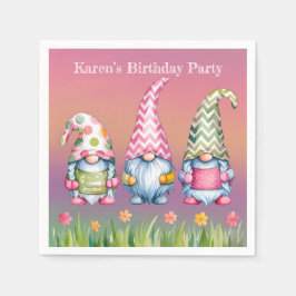 イースター格言の水彩の誕生日パーティー スタンダードカクテルナプキン