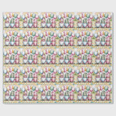 イースター格言の水彩の誕生日パーティー ラッピングペーパー (フラット)