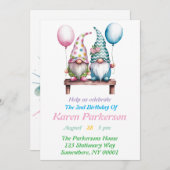 イースター格言の水彩の誕生日パーティー 招待状 (正面/裏面)