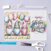 イースター格言の水彩ハッピーバースデー 薄葉紙 (クラフト)