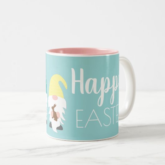 イースター格言または春をテーマにしたギフト ツートーンマグカップ (正面右)