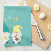 イースター格言または春をテーマにしたホームデコール キッチンタオル (四つ折り)