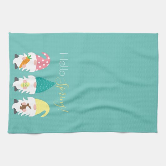 イースター格言または春をテーマにしたホームデコール キッチンタオル (横)