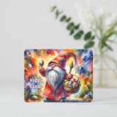 イースター格言カラフルが手に卵を持つ –  シーズンカード (スタンド正面)