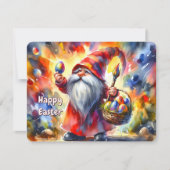 イースター格言カラフルが手に卵を持つ –  シーズンカード (正面)