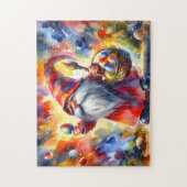 イースター格言カラフルが手に卵を持つ –  ジグソーパズル (縦)