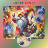 イースター格言カラフルが手に卵を持つ –  ジグソーパズル