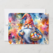 イースター格言カラフル保持卵とバスケット – シーズンカード (正面)