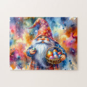 イースター格言カラフル保持卵とバスケット – ジグソーパズル (横)