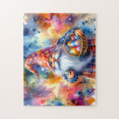 イースター格言カラフル保持卵とバスケット – ジグソーパズル (縦)