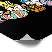 イースター格言ブンニエッグ狩りメンズウィメンズキッズボー ポスター (角)