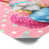 イースター格言水玉模様卵アイシングドリップ ポスター (角)