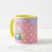 イースター格言水玉模様卵アイシングドリップ マグカップ (正面左)