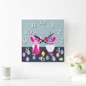 イースター格言 スクエア壁時計 (ホーム)