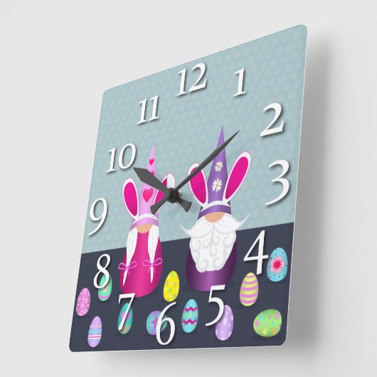 イースター格言 スクエア壁時計 (傾斜)