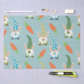 イースター格言（青に卵とニンジンが入ったかわいい） 薄葉紙 (クラフト)