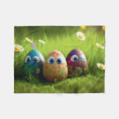 イースター毛布 フリースブランケット (正面(横))