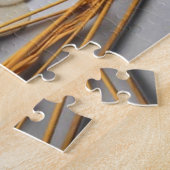 イースター水色のキリスト教の十字のスケッチ ジグソーパズル (側面)