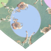 イースター淡い色のグレーパステルエッグ&バラ テーブルクロス (アングル)