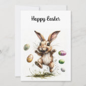 イースター熱狂するバニー シーズンカード (正面)